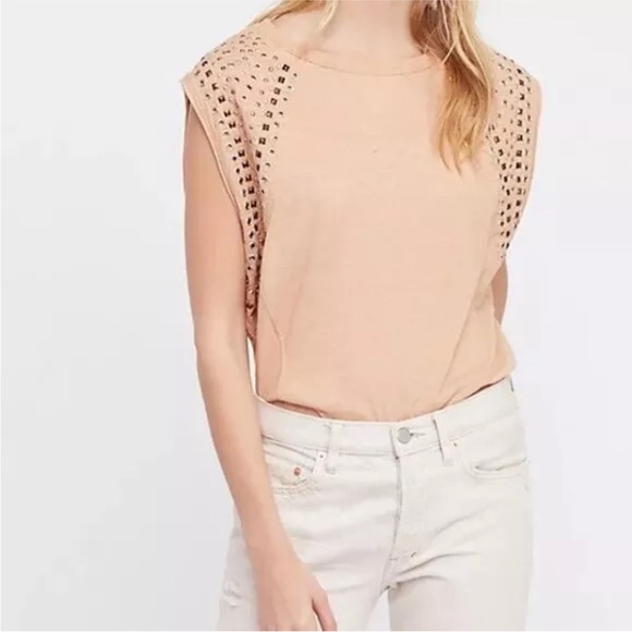 Free People Tops - Free People We The Free Shooting Star Tee Studded Top Women’s Sz Small NWOT